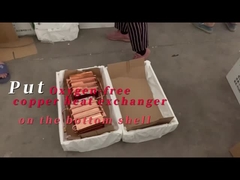 Zet zuurstofvrije koperen warmtewisselaar op de onderkant van de schelp