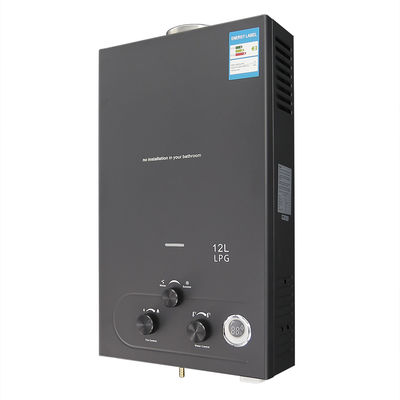 Shower Room Gas Water Heater 12L 24KW Corrosion Resistance Black