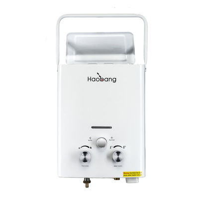 Camping Outdoor Flue LPG Gas Water Heater 5.5-8L Portable White Black