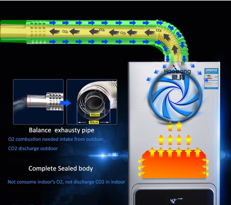 10L Natural Gas Water Heater Wall Mounted Instant Shower