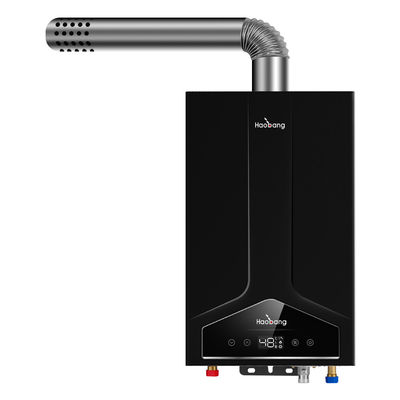 Gasverbruik van de balancerende rookwaterverwarmer NG m3/h 2,06 Werkventiel Waterstroomventiel Elektrische spanning 220V-240V/50Hz.80W